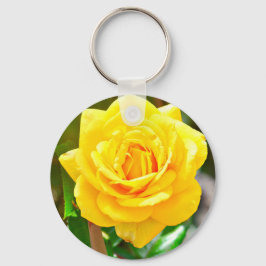 Schlüsselkette für Gelbe Rose Schlüsselanhänger