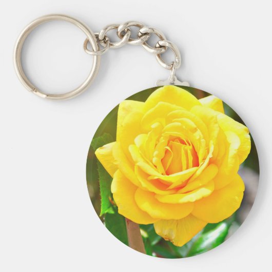 Schlüsselkette für Gelbe Rose Schlüsselanhänger (Vorne)
