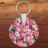 Schlüsselkette für hübsche Rosa Tulips Schlüsselanhänger (Vorderseite)