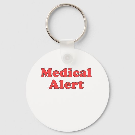 Schlüsselkette für medizinische Warnhinweise Schlüsselanhänger (Vorderseite)
