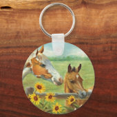 Schlüsselkette für Pferdemalerei Schlüsselanhänger (Vorderseite)