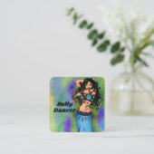 Schlüsselkette für Pisces Bly Dancer Quadratische Visitenkarte (Stehend Vorderseite)