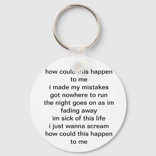 Schlüsselkette für Texte Schlüsselanhänger (Vorderseite)