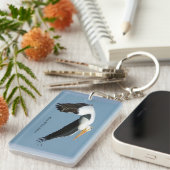 Schlüsselkette für weißes Pelikanum Schlüsselanhänger (Vorderseite rechts)