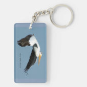 Schlüsselkette für weißes Pelikanum Schlüsselanhänger (Rückseite)