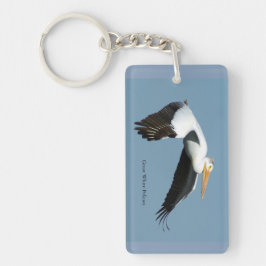 Schlüsselkette für weißes Pelikanum Schlüsselanhänger