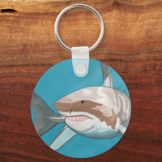 Schlüsselkette für Weißhai Schlüsselanhänger (Vorderseite)
