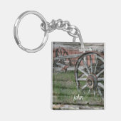 Schlüsselkette für Western rustikale Wagenrad Schlüsselanhänger (Vorderseite links)