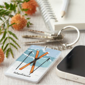Schlüsselkette für Winterski-individuelle Name Schlüsselanhänger (Vorderseite rechts)