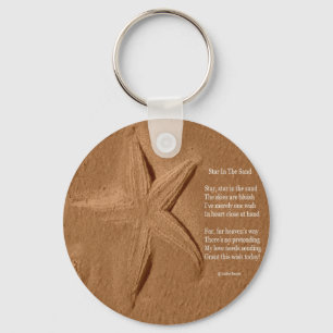 Schlüsselkette Gedicht Star im Sand von Ladee Bass Schlüsselanhänger