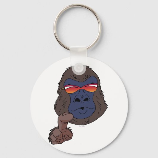 Schlüsselkette Gorilla Schlüsselanhänger (Vorderseite)