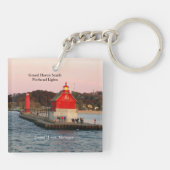 Schlüsselkette Grand Haven South Pierhead Lights Schlüsselanhänger (Rückseite)