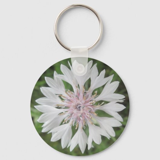 Schlüsselkette - Grundlegend - Knopf für weißes/ro Schlüsselanhänger (Vorderseite)