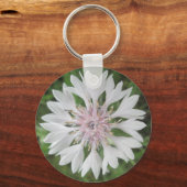 Schlüsselkette - Grundlegend - Knopf für weißes/ro Schlüsselanhänger (Vorderseite)