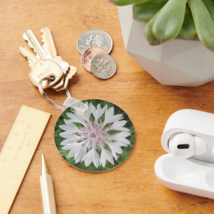 Schlüsselkette - Grundlegend - Knopf für weißes Schlüsselanhänger