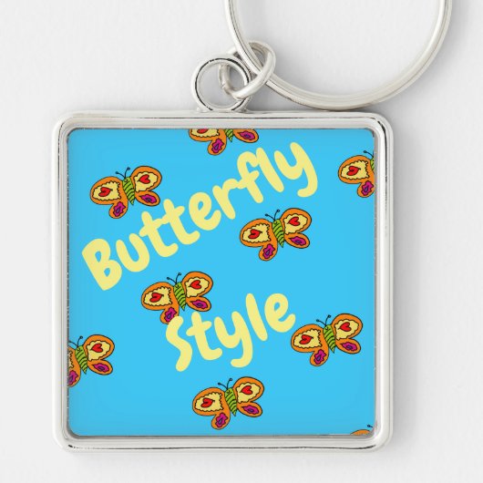 Schlüsselkette im Schmetterlingstil Schlüsselanhänger (Vorne)