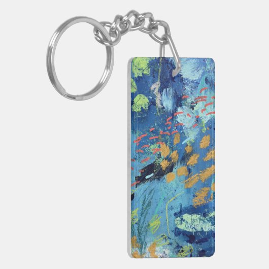 Schlüsselkette im Schwarzfischdesign Schlüsselanhänger (Vorderseite links)