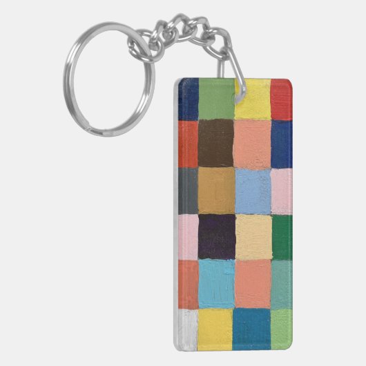 Schlüsselkette in Funky Squares Schlüsselanhänger (Vorderseite links)