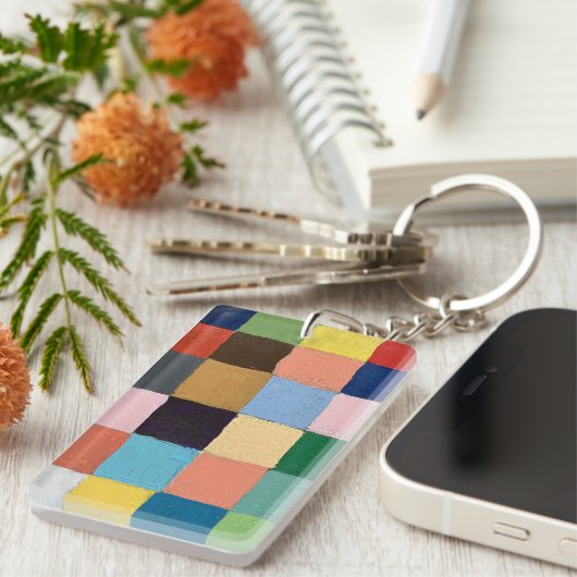 Schlüsselkette in Funky Squares Schlüsselanhänger (Vorderseite rechts)