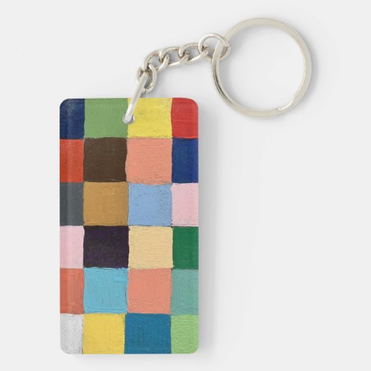 Schlüsselkette in Funky Squares Schlüsselanhänger (Rückseite)