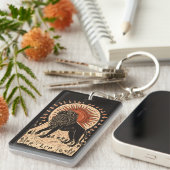 Schlüsselkette Leo Celestial Zodiac Art Schlüsselanhänger (Vorderseite rechts)