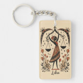 Schlüsselkette Libra Celestial Zodiac Art Schlüsselanhänger (Vorderseite)