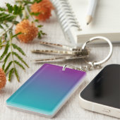 Schlüsselkette: LILA UND AQUAMARINES OMBRE Schlüsselanhänger (Vorderseite rechts)