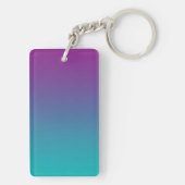 Schlüsselkette: LILA UND AQUAMARINES OMBRE Schlüsselanhänger (Rückseite)