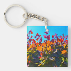 Schlüsselkette mit Bild der Herbstlaub Schlüsselanhänger