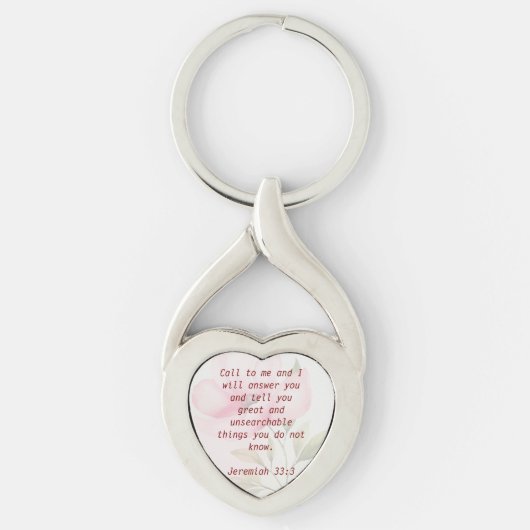 Schlüsselkette mit Jeremiah 33:3 Schlüsselanhänger (Vorderseite)
