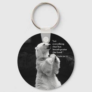 Schlüsselkette mit lass alles, was Atem hat Schlüsselanhänger
