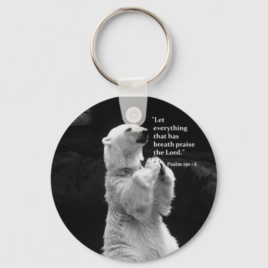 Schlüsselkette mit lass alles, was Atem hat Schlüsselanhänger (Vorderseite)