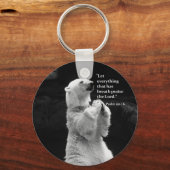 Schlüsselkette mit lass alles, was Atem hat Schlüsselanhänger (Vorderseite)