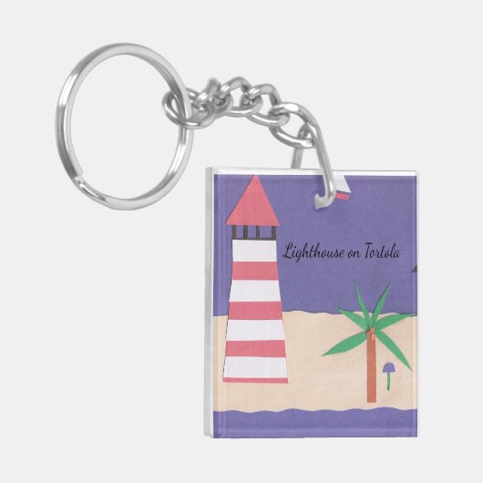 Schlüsselkette mit Leuchtturmdesign Schlüsselanhänger (Vorderseite links)