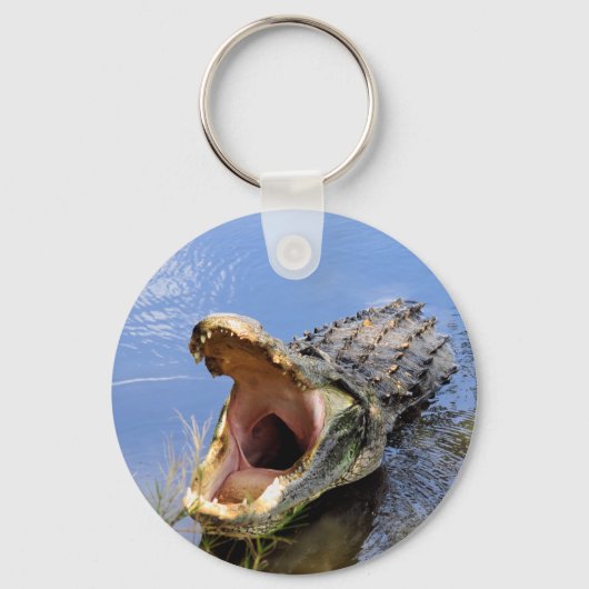 Schlüsselkette mit Open Mouthed Alligator Schlüsselanhänger (Vorderseite)
