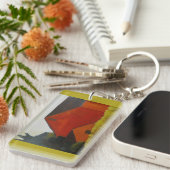 Schlüsselkette mit roter Scheune Schlüsselanhänger (Vorderseite rechts)