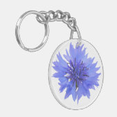 Schlüsselkette mit Single-Blumenmuster Schlüsselanhänger (Vorderseite links)