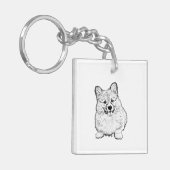 Schlüsselkette - Niedliches walisisches Corgi Schlüsselanhänger (Vorderseite links)