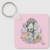 Schlüsselkette: Poodle-Liebe Schlüsselanhänger (Vorderseite)
