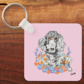 Schlüsselkette: Poodle-Liebe Schlüsselanhänger (Vorderseite)