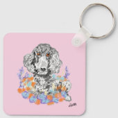 Schlüsselkette: Poodle-Liebe Schlüsselanhänger (Rückseite)