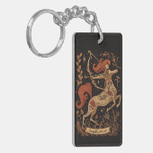 Schlüsselkette Sagittarius Celestial Zodiac Art Schlüsselanhänger (Vorderseite links)