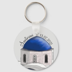 Schlüsselkette Santorini Blue Dome Gastgeschenk H Schlüsselanhänger
