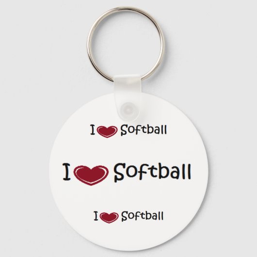 Schlüsselkette SOFTBALL Schlüsselanhänger (Vorderseite)