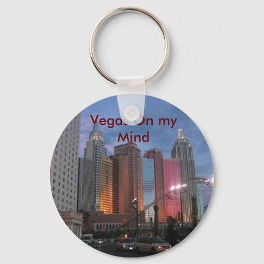 Schlüsselkette: Vegas im Kopf Schlüsselanhänger (Vorderseite)