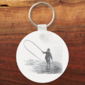 Schlüsselkette Vintager Fischerei Schlüsselanhänger (Vorderseite)