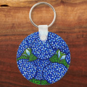 Schlüsselkette von Funky Floral Hydrangea Schlüsselanhänger (Vorderseite)