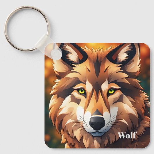 Schlüsselkette Wolf Schlüsselanhänger (Vorderseite)