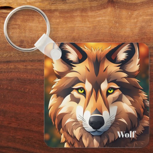 Schlüsselkette Wolf Schlüsselanhänger (Vorderseite)