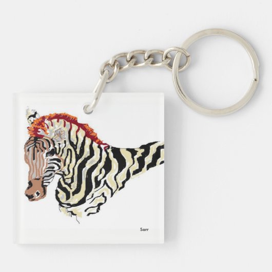 Schlüsselkette/Zebra Schlüsselanhänger (Rückseite)